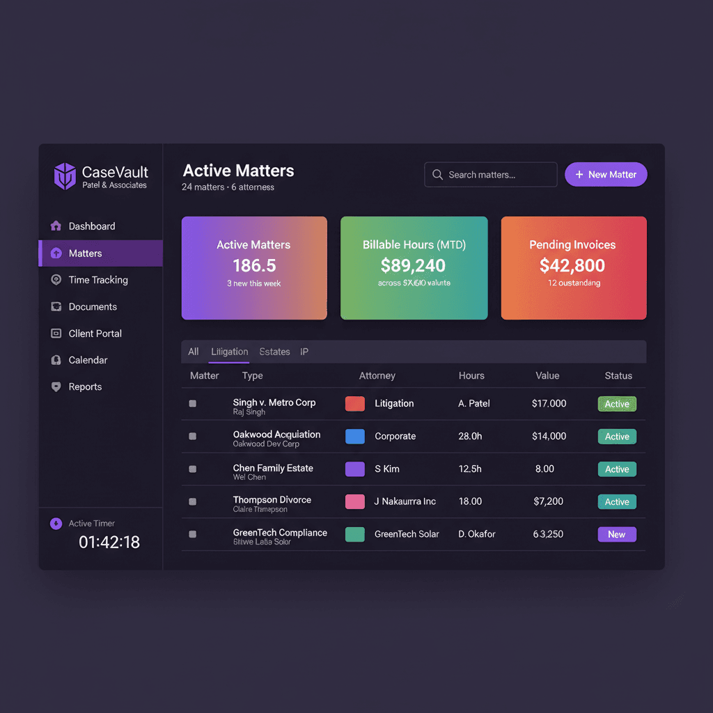 CaseVault dashboard