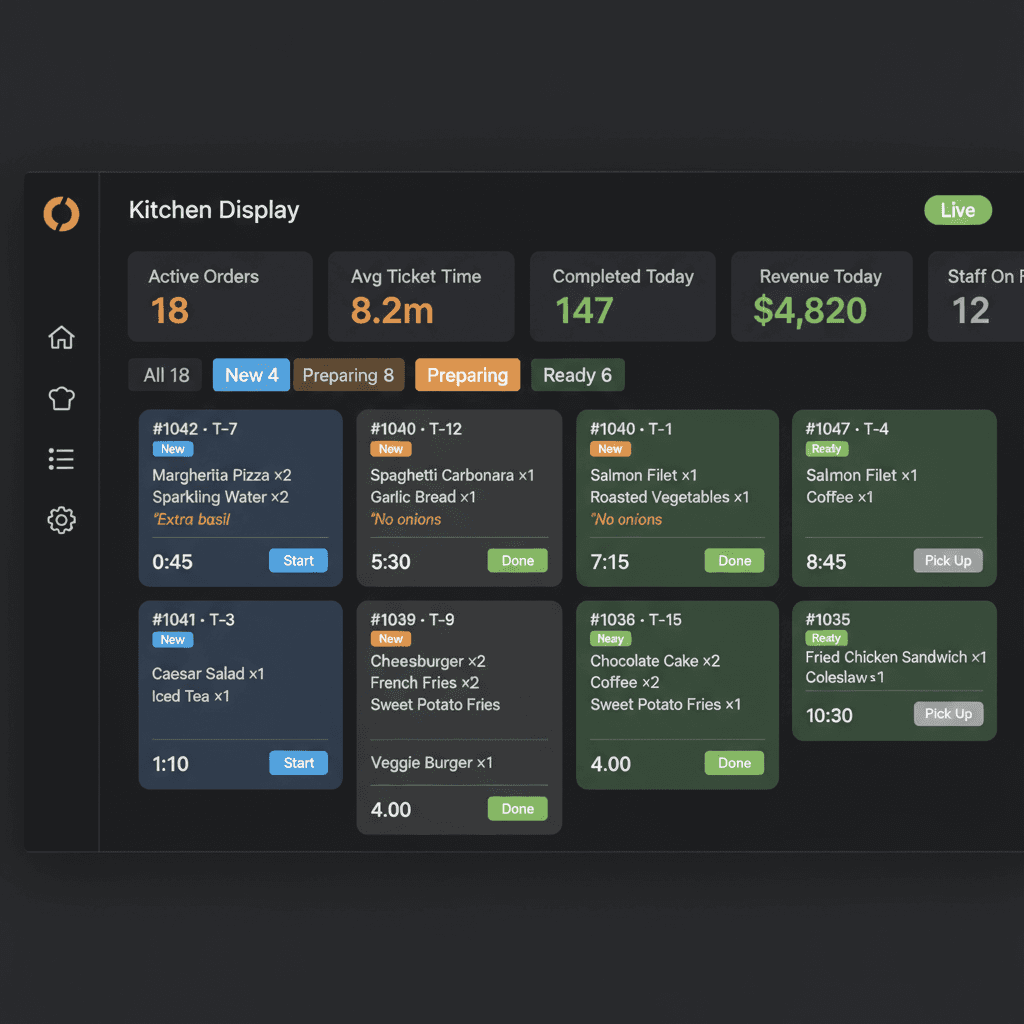 OrderFlow dashboard